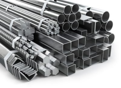 Different,Metal,Products.,Stainless,Steel,Profiles,And,Tubes.,3d,Illustration